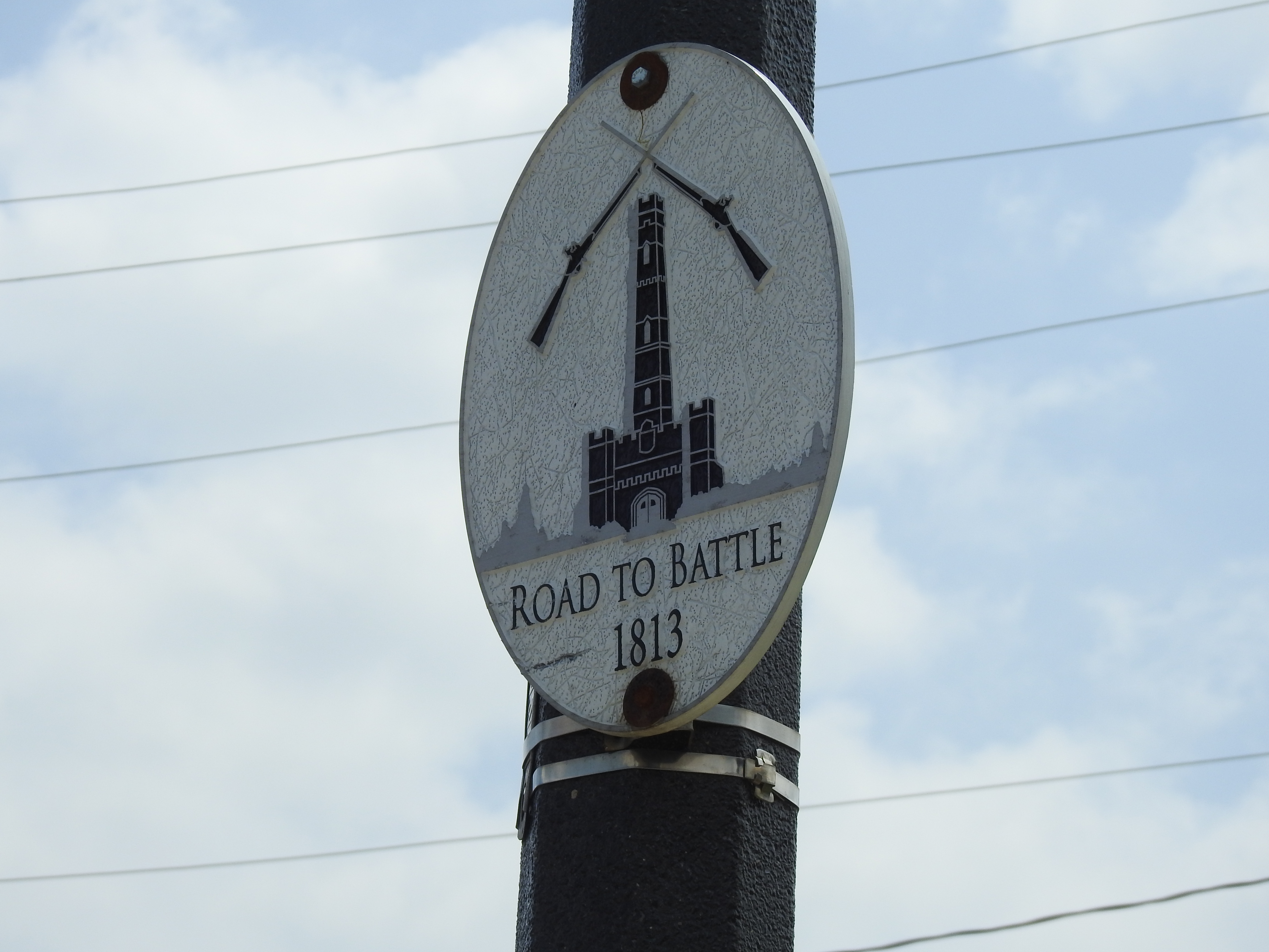 Road to Battle street sign
